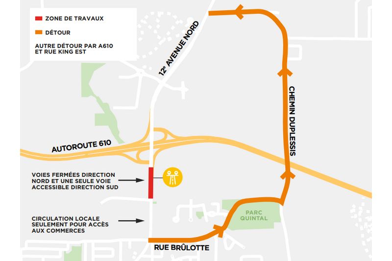Entraves majeures sur la 12e Avenue Nord ce week-end à Sherbrooke